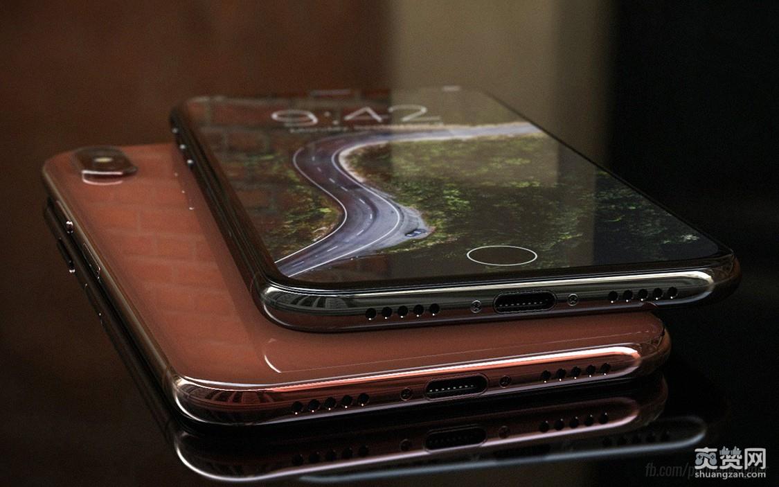 iPhone 8,腮红金,渲染图,苹果手机,爽赞网