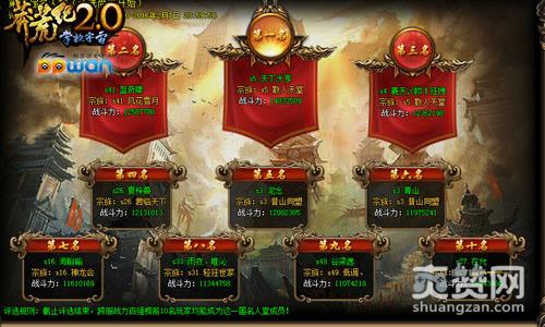 莽荒纪,爽赞网,名人堂