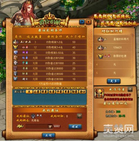 魔域永恒,爽赞网,承袭爵位