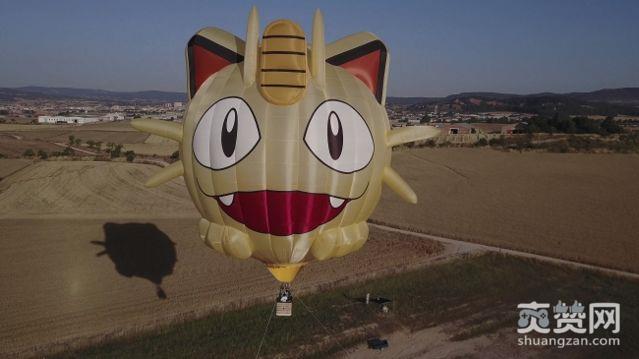 精灵宝可梦,喵喵,热气球,爽赞网