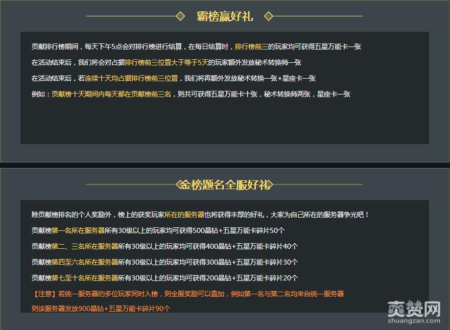 魔卡幻想online,爽赞网,贡献榜