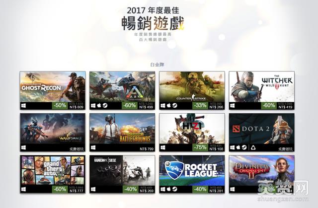 Steam,爽赞网,畅销游戏,Valve,吃鸡